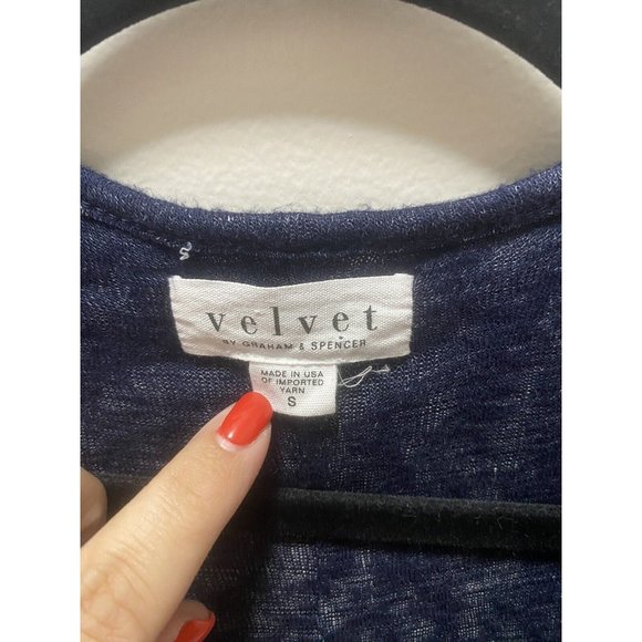 Velvet By Graham Spencer Sweater Dress Blue EUC Size Small - Picture 2 of 5